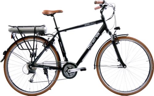 Minerva Evobike Elektrische Fiets 28 Inch - E-bike 53 cm - Middenmotor - Herenfiets - 7 Versnellingen - V-Brakes - Zwart
