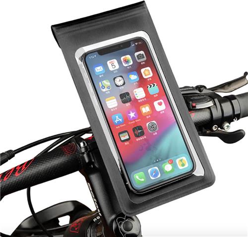 Green Telefoonhouder Fiets Waterdicht L (4 tot 5.5 inch) - 360 Graden Rotatie - Ook voor scooter & motor - Gsm Houder Fiets - Waterdicht IP67 level - Zwart