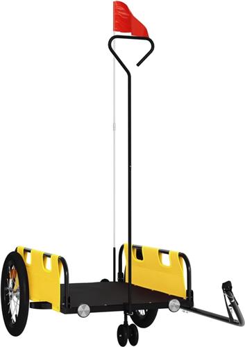 vidaXL - Fietstrailer - oxford - stof - en - ijzer - geel