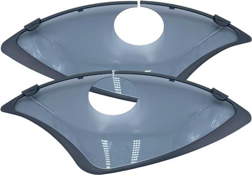 Hesling Jasbeschermers 28 inch - Transparant met grijze rand - Inclusief slotsleuf - Set van 2 stuks