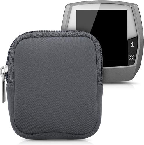 kwmobile hoesje voor e-bike display - Waterdichte display cover elektrische fiets - Van neopreen in grijs