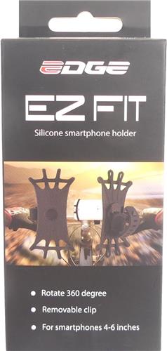 Telefoonhouder Edge EZ Fit - 360° - Siliconen - zwart