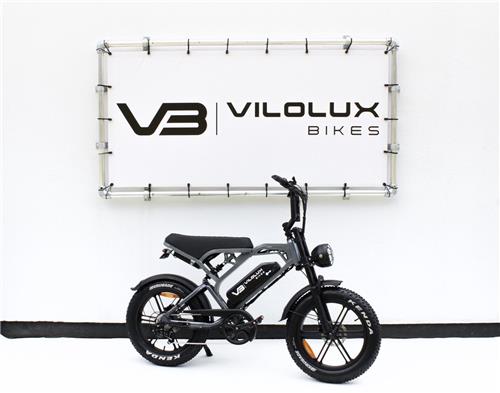 Vilolux® Fatbike electrisch - Fatbike V20 PRO - 2025 Model - Legaal - Rijklaar geleverd - Niet opvoerbare fatbikes - 2 Jaar garantie - Telefoontasje - Hydraulische remmen - Alarm - Dark Grey
