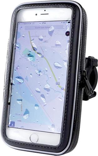 Fontastic 238956 Telefoonhouder fiets + beschermende tas - Spatwaterdichte met 360 graden rotatie - Zwart