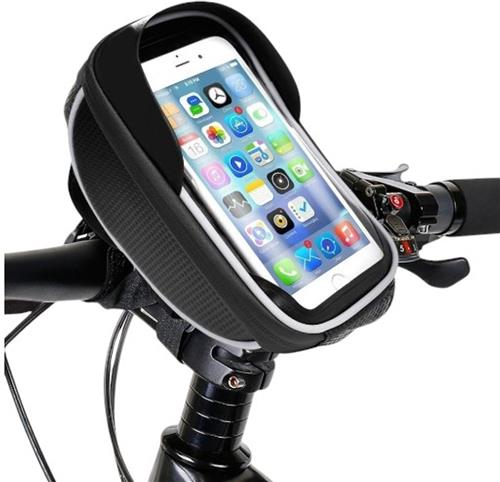 Opline Fiets Telefoonhouder Geschikt Voor iPhone 11 Pro Max - Waterdicht - Zwart