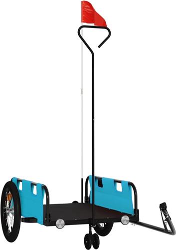 vidaXL - Fietstrailer - oxford - stof - en - ijzer - blauw