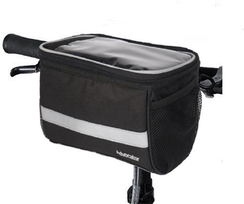LuxeBass LuxeBass telefoonhouder fiets - Universeel - Waterdicht - Opbergruimte - tot 6 Inch - Grijs Zwart