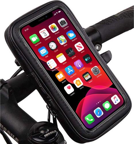 Telefoonhouder Fiets Waterdicht met Opbergruimte - Bevestiging GSM Smartphone Houder Fiets voor Toestel tot 7 inch