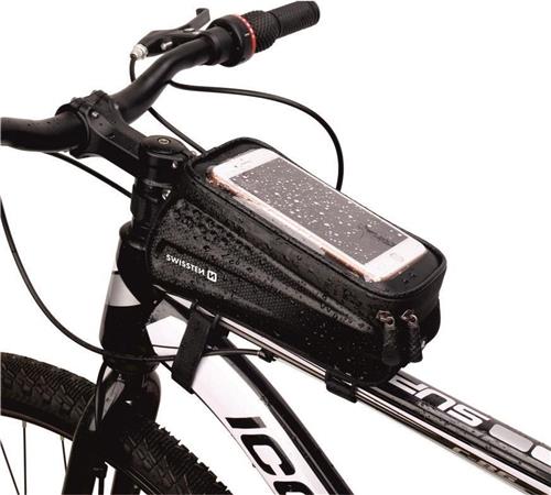 Swissten Telefoonhouder Fiets Waterdicht - XXL - Zwart