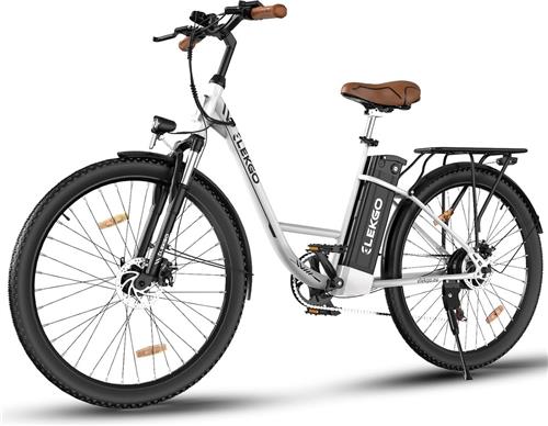 ELEKGO Elektrische Fiets EG31 - 28 Inch City Commuter EBike met Afneembare 36V 12Ah Lithium Batterij - Mountain E-Bike met 250W Motor - Damesfiets - 7 Versnellingen - IP54 Waterdicht
