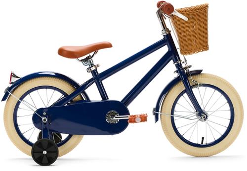 Generation Retro 14 inch Blauw  Kinderfiets met Mandje