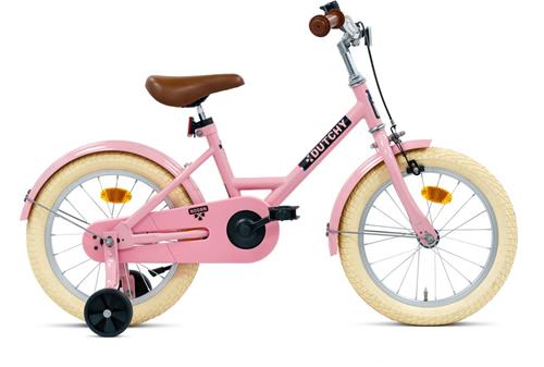 Nogan Dutchy Kinderfiets 16 Inch - Met Zijwieltjes - Verstelbaar Stuur & Zadel - Terugtraprem & V-Brake - Glans Roze