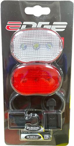 Ledverlichtingset Edge City - 3 Led - voor + achter - inclusief batterijen