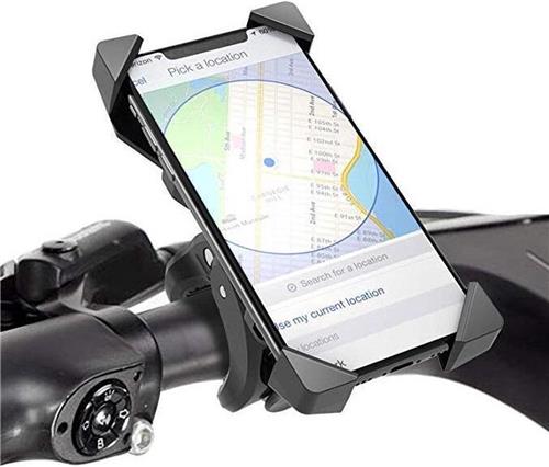 CHPN - Telefoonhouder - Fiets telefoonhouder - tot 6,5inch - Fiets accessoire - Phone holder - Universeel - Zwart