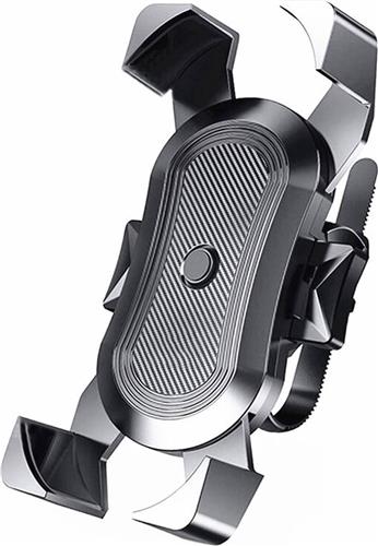 Universele Verstelbare Telefoonhouder voor de Fiets - Motor - 4 Hoekklauwen - Geschikt voor tot 6,8 Inch - Stuurdikte van 20-35mm  Zwart - Inclusief FuturiQ Type-C Oplaadkabel