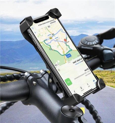CHPN - Telefoonhouder - Telefoonhouder voor fiets - Zwart - Geschikt voor Apple en Samsung en Huawai - Universele telefoonhouder