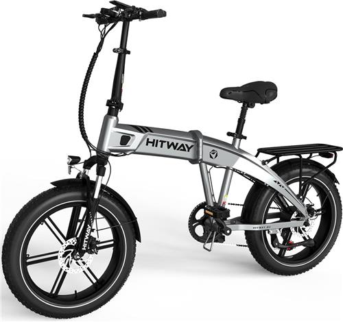 Hitway Elektrische Fiets BK36 - 20*4.0 Inch Fat Tire City Commuter EBike met Afneembare 48V 10.4Ah Lithium Batterij - Opvouwbaar Mountain E-Bike met 250W Motor - 7 Versnellingen - IP54 Waterdicht