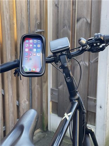 Waterdichte Fiets Telefoonhouder met Opbergruimte  Geschikt voor 99% van Smartphones  Almatni Universele Telefoonhouder voor Fiets en E-bikes