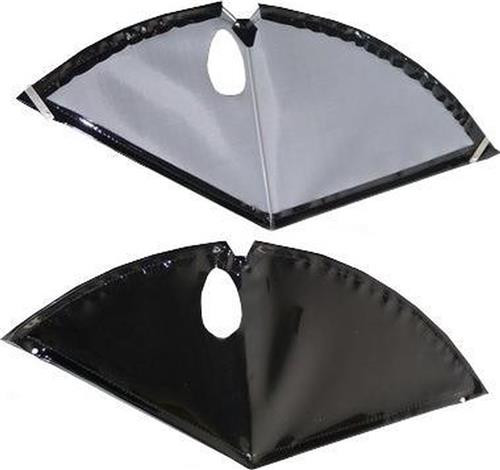 Falkx Jasbeschermer lakdoek - 28 inch - Zwart - Traditioneel ontwerp - Set van 2