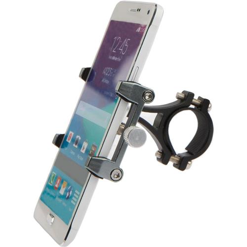 Mirage Telefoonhouder fiets - Aluminium T6 CNC - Gun metal - Voor stuur 22-25 mm - Mobiel 50-100 mm
