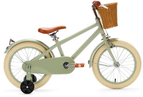 Generation Retro 16 inch Groen  Kinderfiets met Mandje
