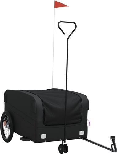 vidaXL - Fietstrailer - 45 - kg - ijzer - zwart