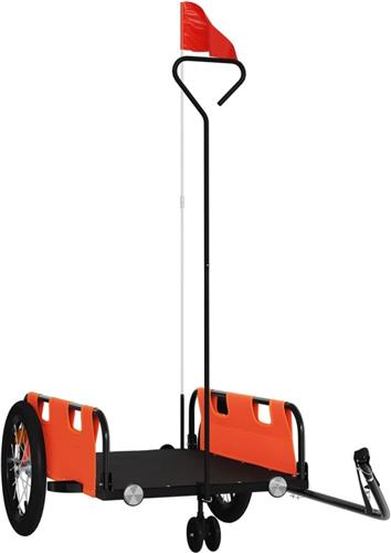 vidaXL - Fietstrailer - oxford - stof - en - ijzer - oranje