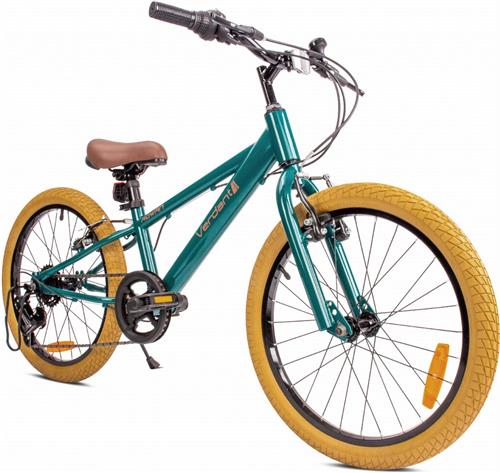 Verdant Bike Kinderfiets voor jongens, 20 inch Groen, wielmaat te kiezen uit 6 versnellingen Shimano van 6 tot 10 jaar in hoogte verstelbaar