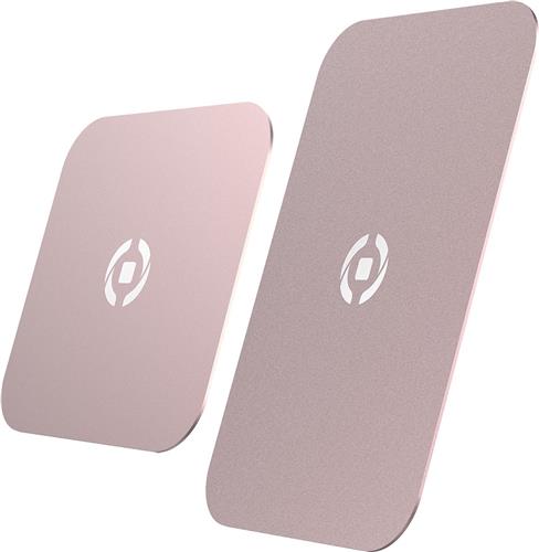 Celly - GhostPlate Magneetplaat Smartphone Set van 2 Stuks Assorti - Aluminium - Roze -