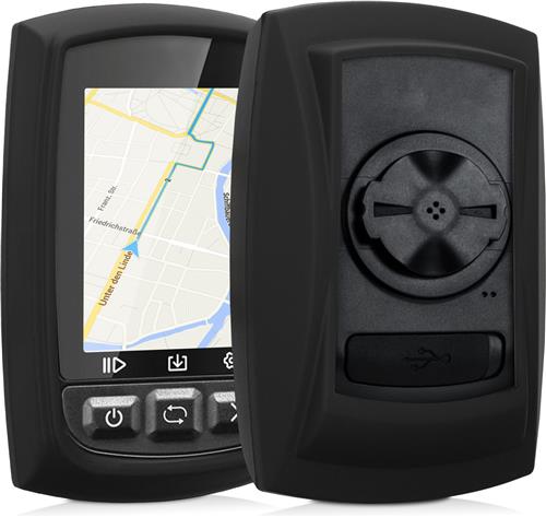 kwmobile hoes geschikt voor IGPSPORT iGS50E / iGS50 - Siliconen beschermhoes voor fietsnavigatie - zwart