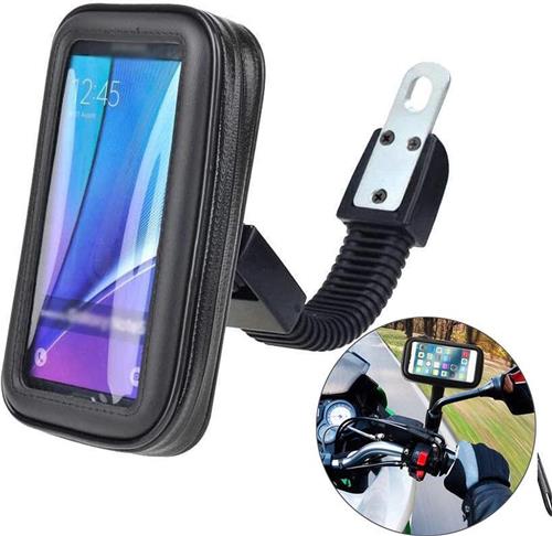 Verbeterde Telefoonhouder Scooter of Motor - Flexibel - Waterdicht - Spiegel Bevestiging - GSM Houder - Universeel
