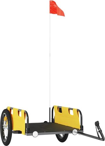 vidaXL - Fietstrailer - oxford - stof - en - ijzer - geel