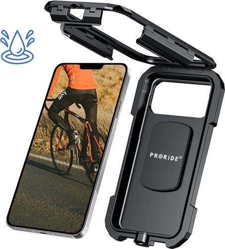 Telefoonhouder Fiets Waterdicht - GSM Houder - Fiets Accessoires - 360 Graden Draaibaar & Verstelbaar - Universeel - Smartphone Scooter en Motor - Proride Fietshouder
