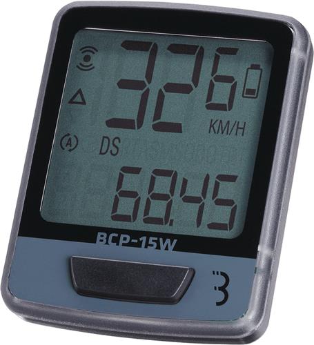 BBB Cycling Fietscomputer Draadloos - Kilometerteller Fiets - Draadloze Fietscomputer met 10 functies - Snelheidsmeter Fiets - Zwart/Zilver - DashBoard 10 BCP-15W