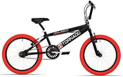 Freestyle BMX 20" Royal-Bugatti  - mat zwart met rode banden