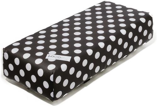 Hooodie Big Cushie White Small Dots - zacht en vrolijk fietskussen voor op bagagedrager