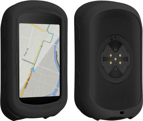 kwmobile hoes geschikt voor Garmin Edge 840 / Edge 540 - Siliconen beschermhoes voor fietsnavigatie - zwart