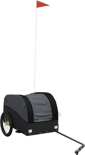 vidaXL - Fietstrailer - 30 - kg - ijzer - zwart