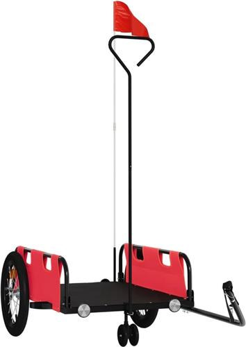 vidaXL - Fietstrailer - oxford - stof - en - ijzer - rood