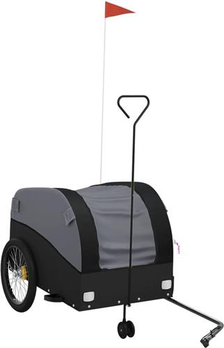 vidaXL - Fietstrailer - 45 - kg - ijzer - zwart