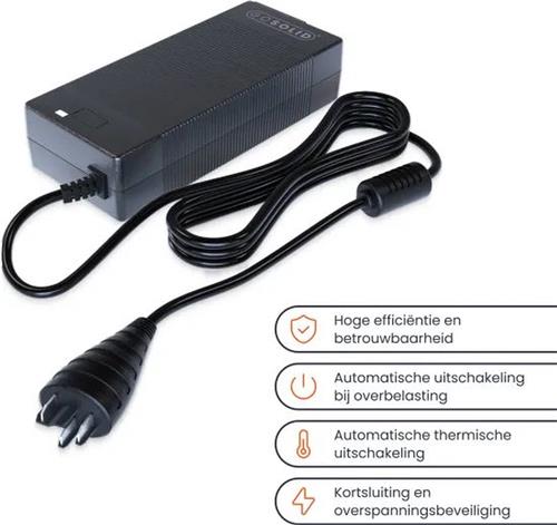 GO SOLID! Oplader geschikt voor Kalkhoff Image - Elektrische Fietsen - 42V 4A