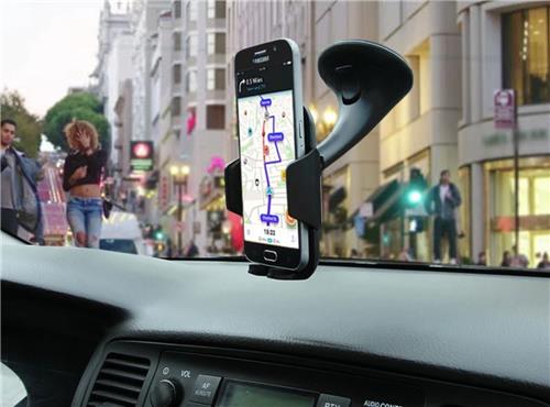 Telfoonhouder met zuignap | Universeel | Dashbord | zwart | iPhone | Samsung | Universele