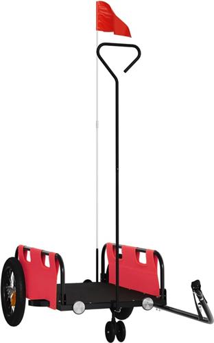 vidaXL - Fietstrailer - oxford - stof - en - ijzer - rood