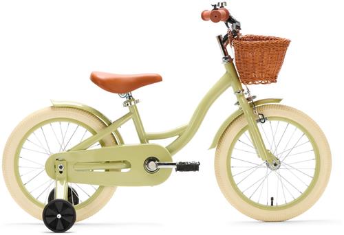 Generation Blanco 16 Inch Olijfgroen  Kinderfiets met mandje - Fiets voor kinderen van 4 tot 6 jaar