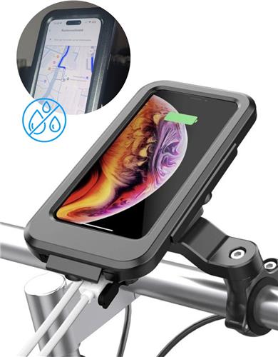 Deluxness® Telefoonhouder Fiets / Motor Waterdicht - Gsm Houder Fiets - Accessoires - Fiets Telefoonhouder - Fietshouder - Ook voor scooter & motor - 5.000 mAh Powerbank