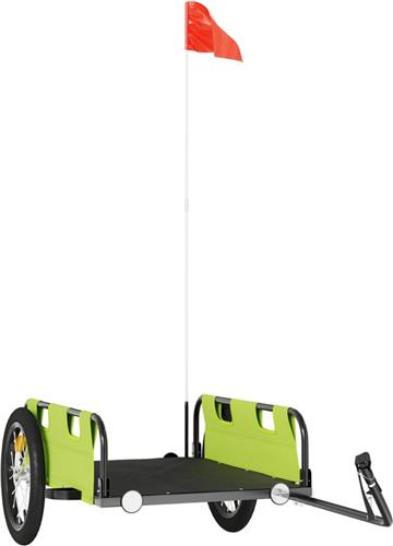 vidaXL - Fietstrailer - oxford - stof - en - ijzer - groen