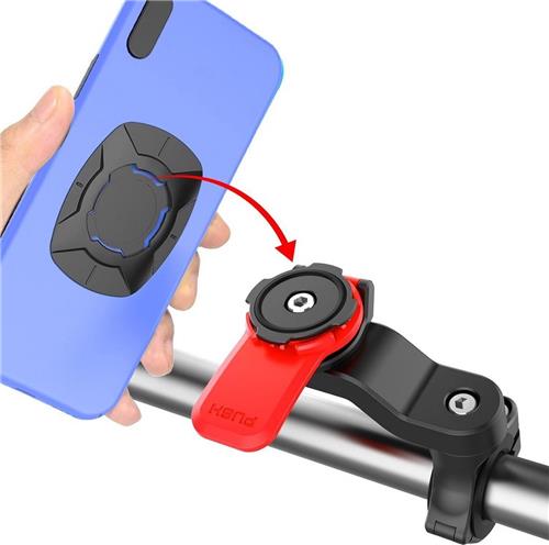 LuxeBass Universeel Telefoonhouder voor Fiets | Scooter | Motor met Magnetisch Kliksysteem - LB543