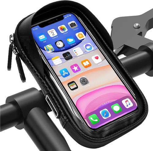 Telefoonhouder fiets met 360 graden rotatie / Universeel / Ook voor scooter & motor Gsm houder fiets / Anti shock & Vibratie ontwerp / Zwart