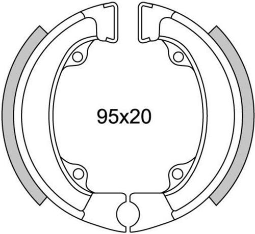 Remsegment Newfren GF1198 Sym Fiddle, Mio, Cello, Orbit Achter (95*20mm