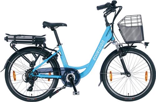 E-VISION ALEGRIA 24 INCH E-BIKE LADY S H38 > 7 SPEED BLUE